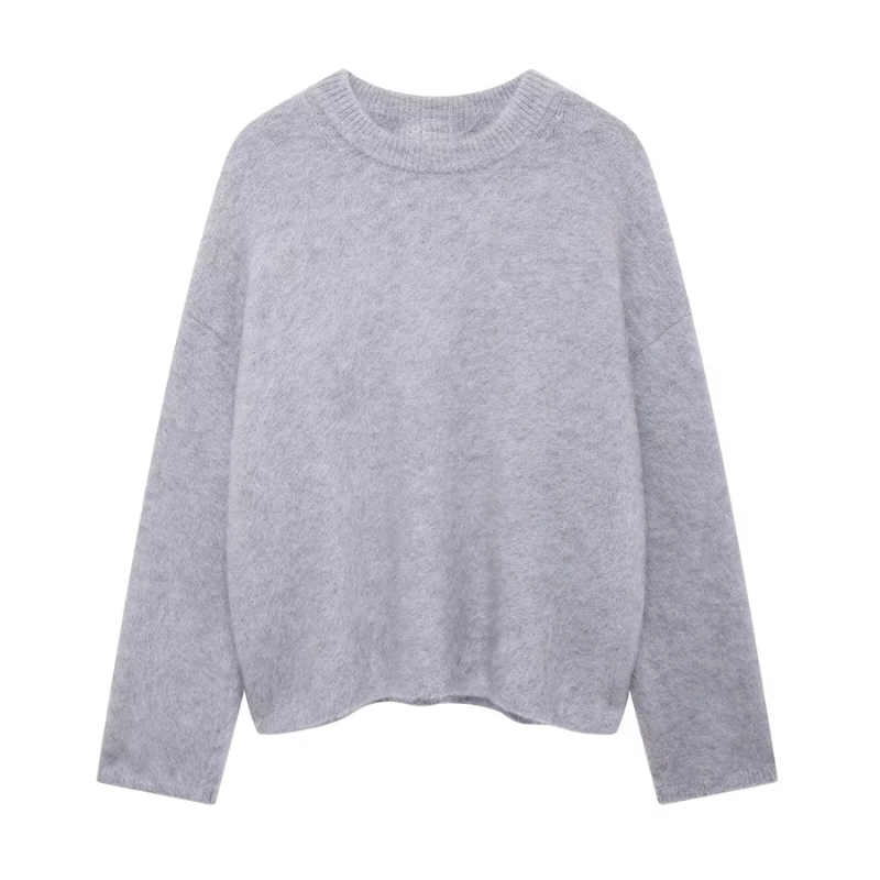 Sweter damski | Okrągły dekolt