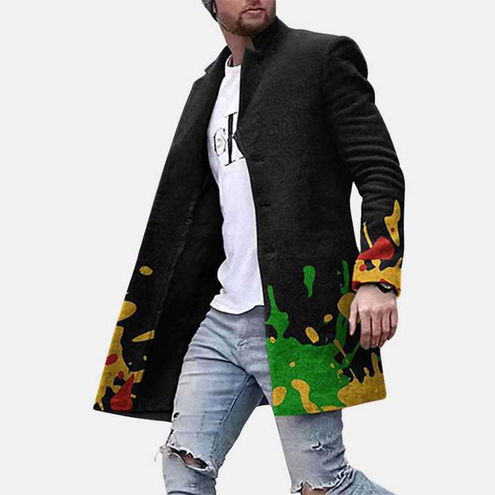 Sweter męski płaszcz graficzny | Styl uliczny