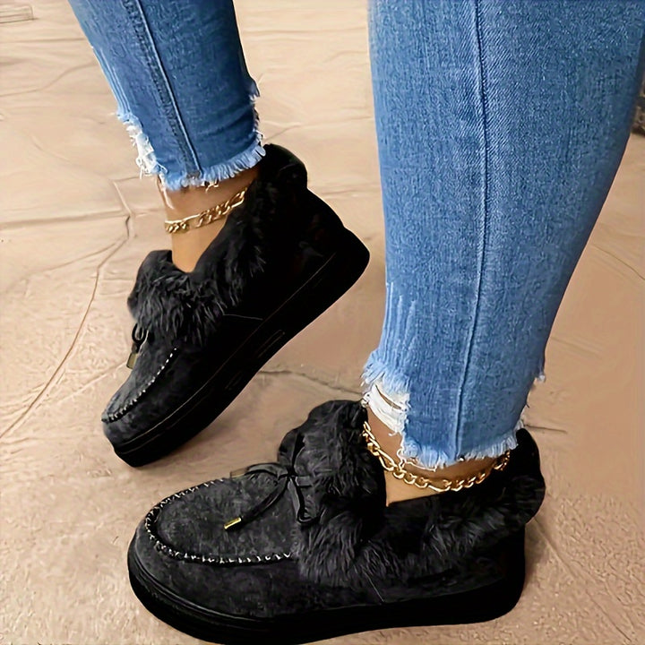 Buty zimowe damskie ocieplane wsuwane