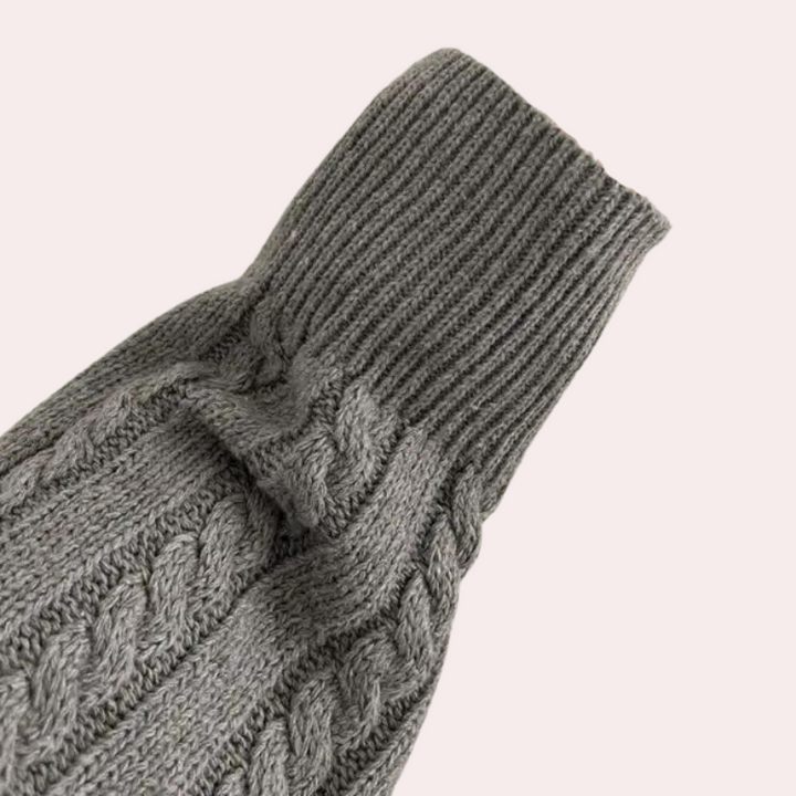 Sweter damski | Splot kablowy, zamek błyskawiczny do połowy