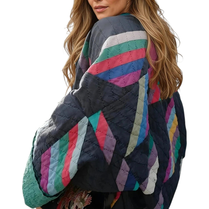 Kurtka damska | wzór patchworkowy