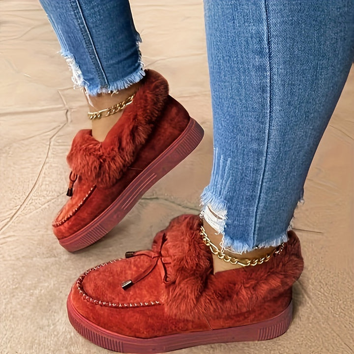 Buty zimowe damskie ocieplane wsuwane