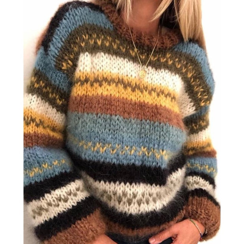 Sweter damski w paski