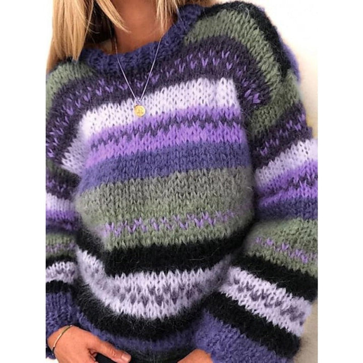 Sweter damski w paski