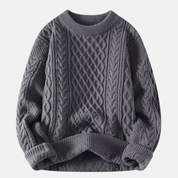 Sweter męski dzianinowy | Jednolity kolor
