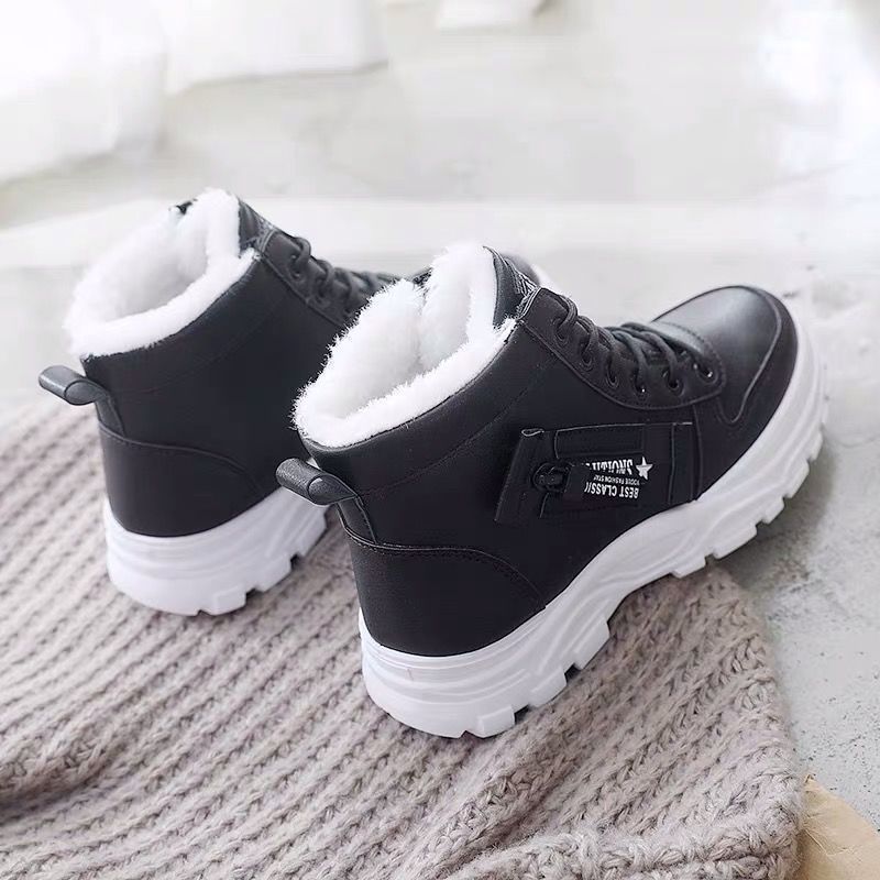 Buty zimowe damskie sznurowane ocieplane