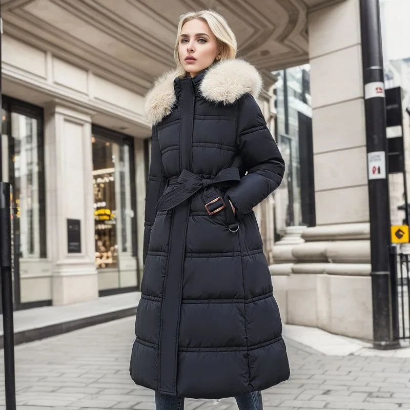Płaszcz typu parka damski | Długi, swobodny styl