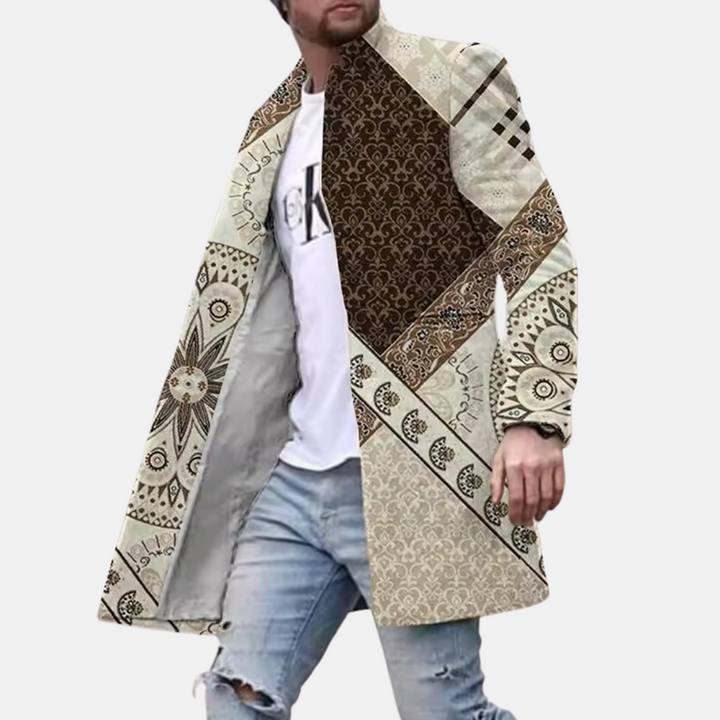 Sweter męski płaszcz graficzny | Styl uliczny