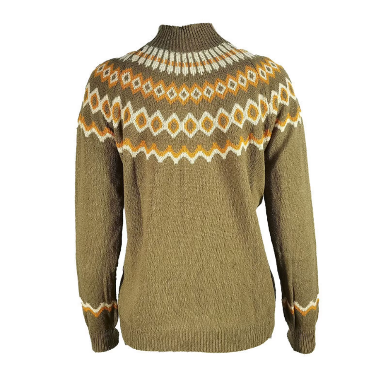 Sweter damski | nordycki splot dzianinowy