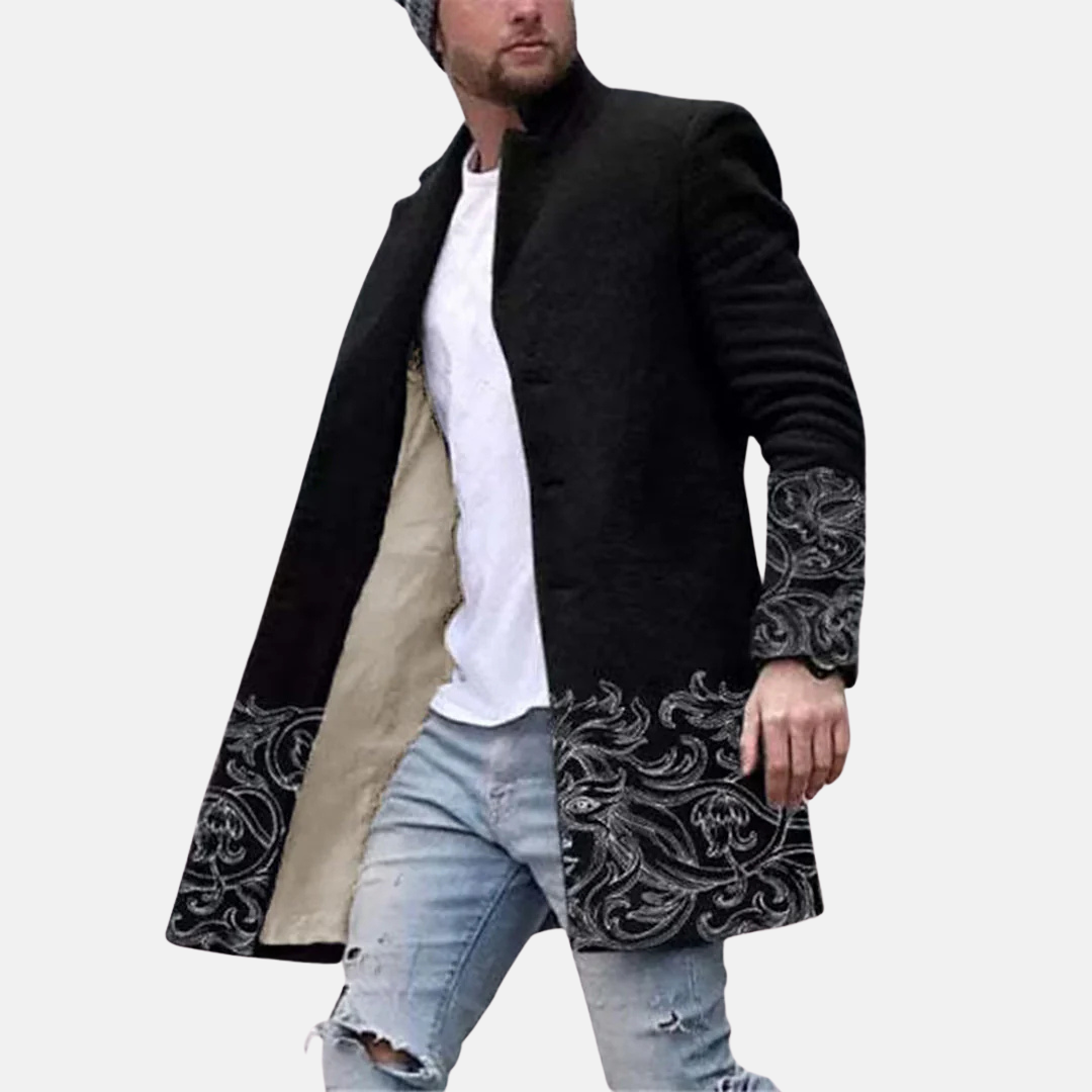 Sweter męski płaszcz graficzny | Styl uliczny