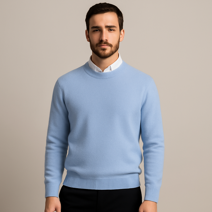 Sweter męski wełniany | Luźny krój