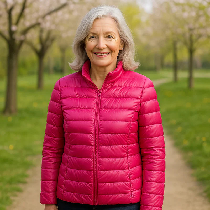 Kurtka puchowa damska zimowa, pikowana