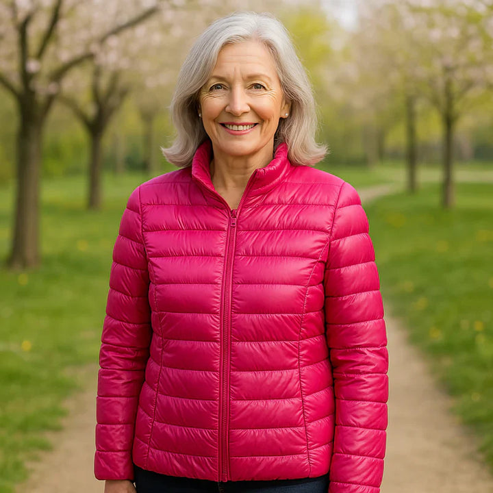 Kurtka puchowa damska zimowa, pikowana