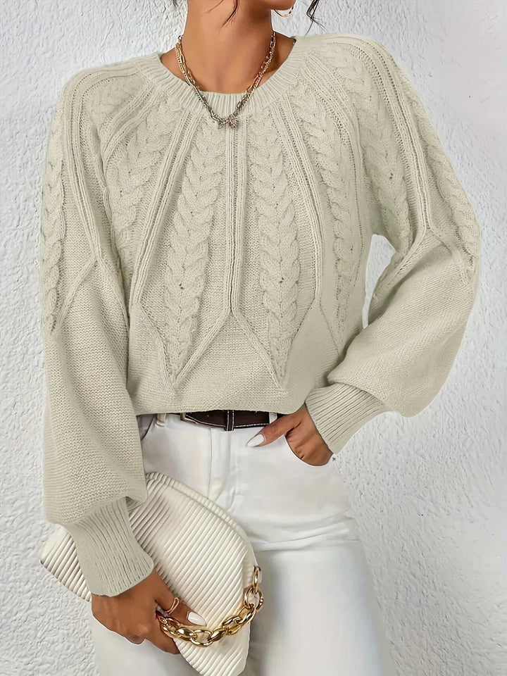 Sweter damski w splot kablowy