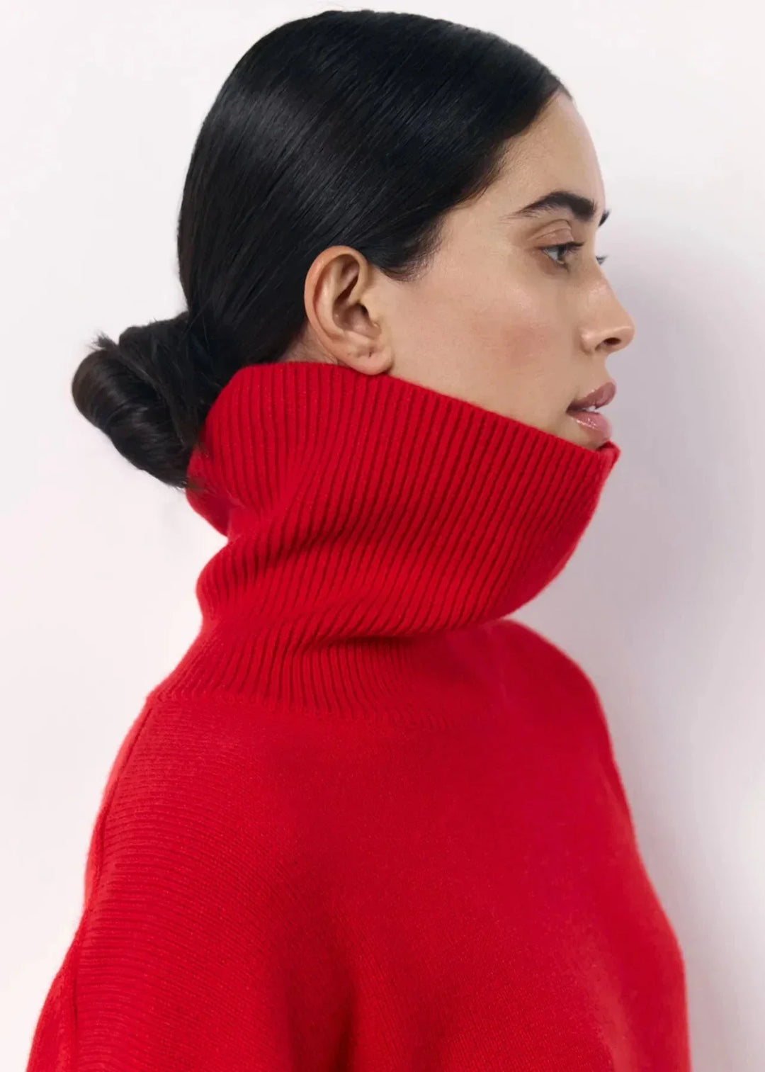 Sweter damski | golf dzianinowy