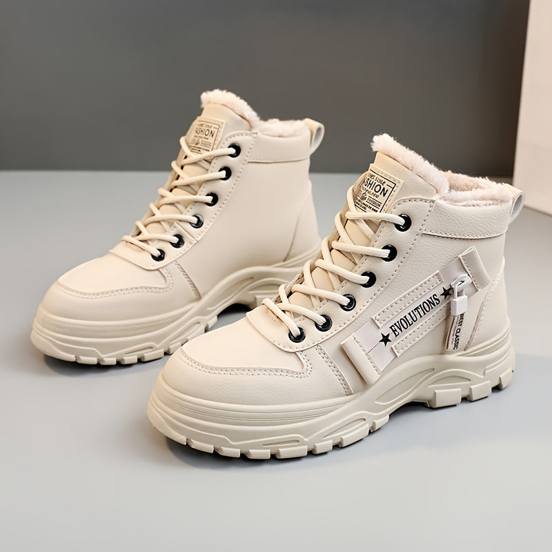Buty zimowe damskie sznurowane ocieplane