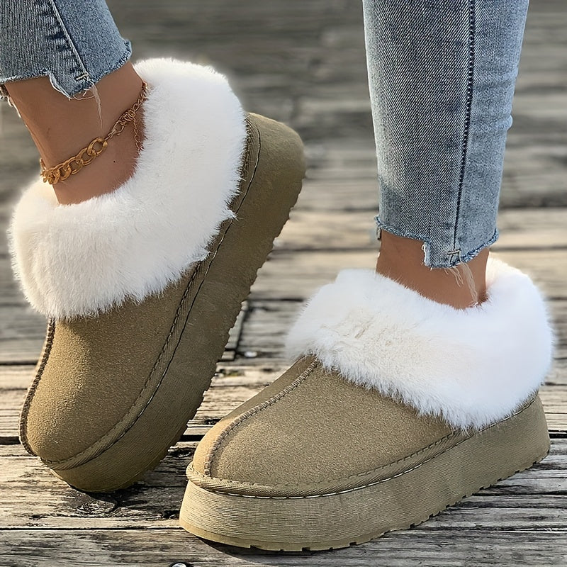 Buty zimowe damskie krótkie z futerkiem