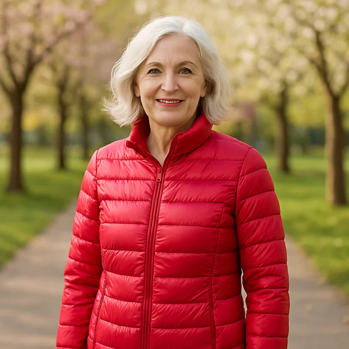 Kurtka puchowa damska zimowa, pikowana