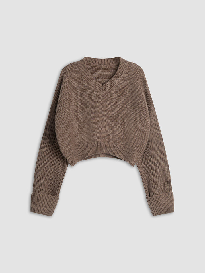Sweter damski | Dekolt w serek
