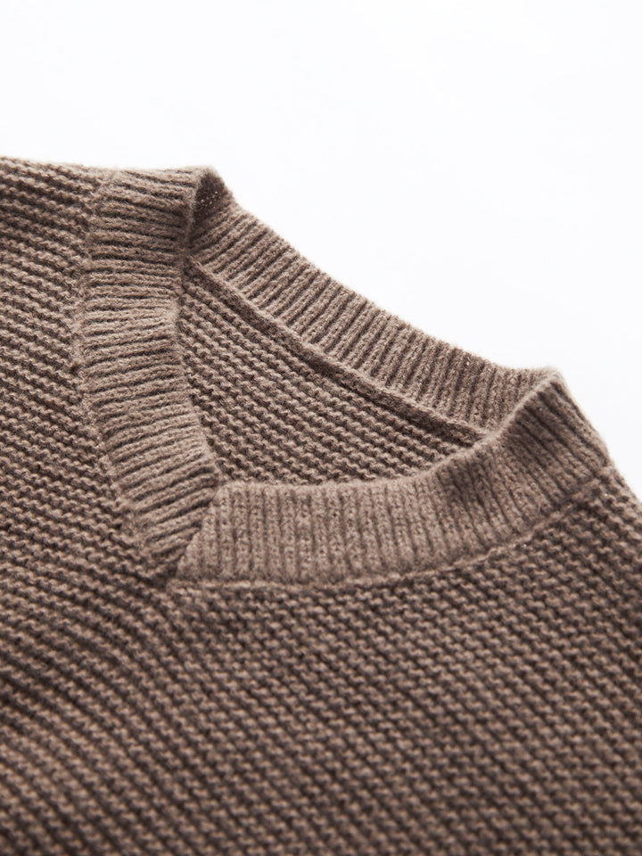 Sweter damski | Dekolt w serek