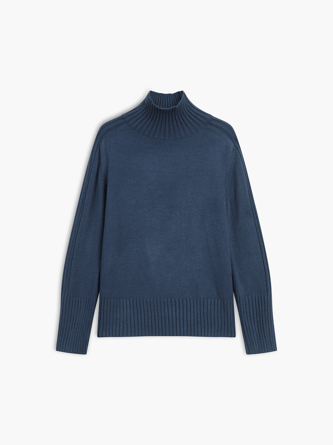 Sweter damski | Prążkowany golf z dzianiny
