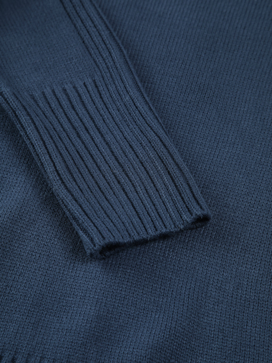 Sweter damski | Prążkowany golf z dzianiny