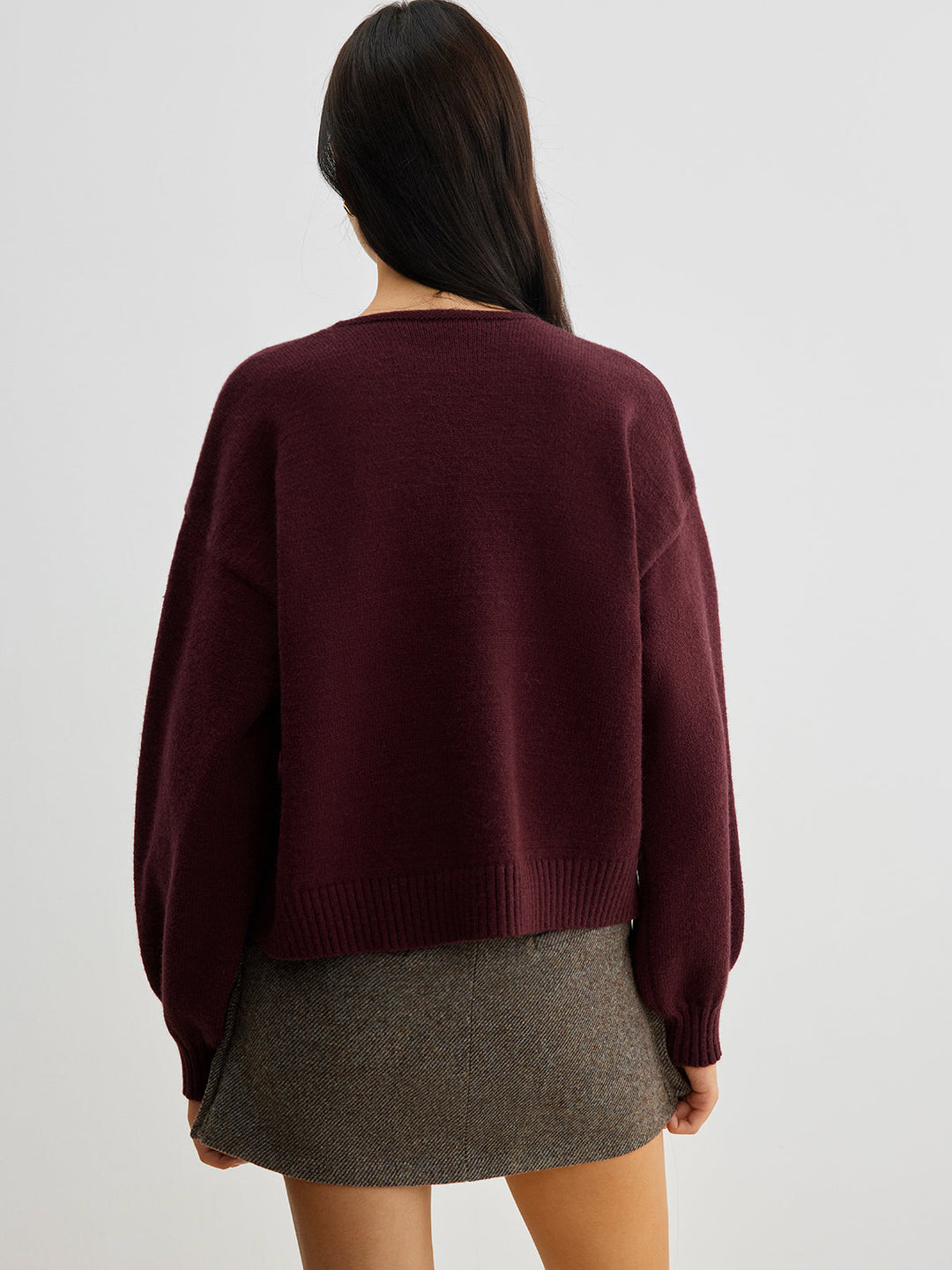 Sweter damski | Wzór z aksamitną kokardą