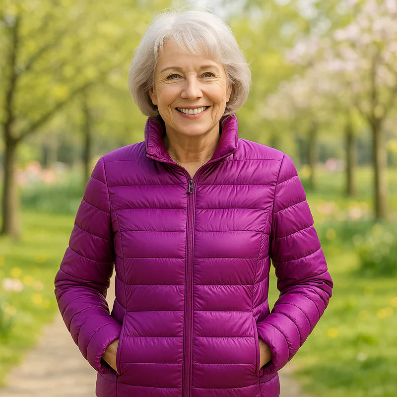 Kurtka puchowa damska zimowa, pikowana