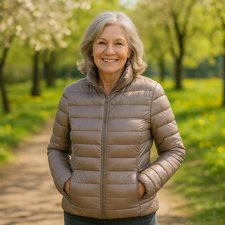 Kurtka puchowa damska zimowa, pikowana