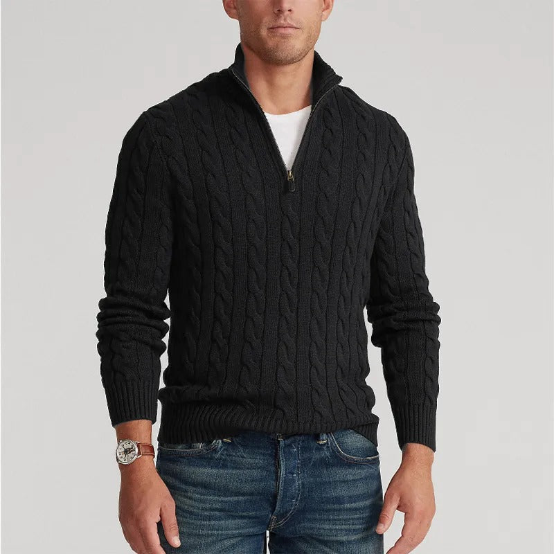 Męski sweter casualowy | Zapinany na zamek