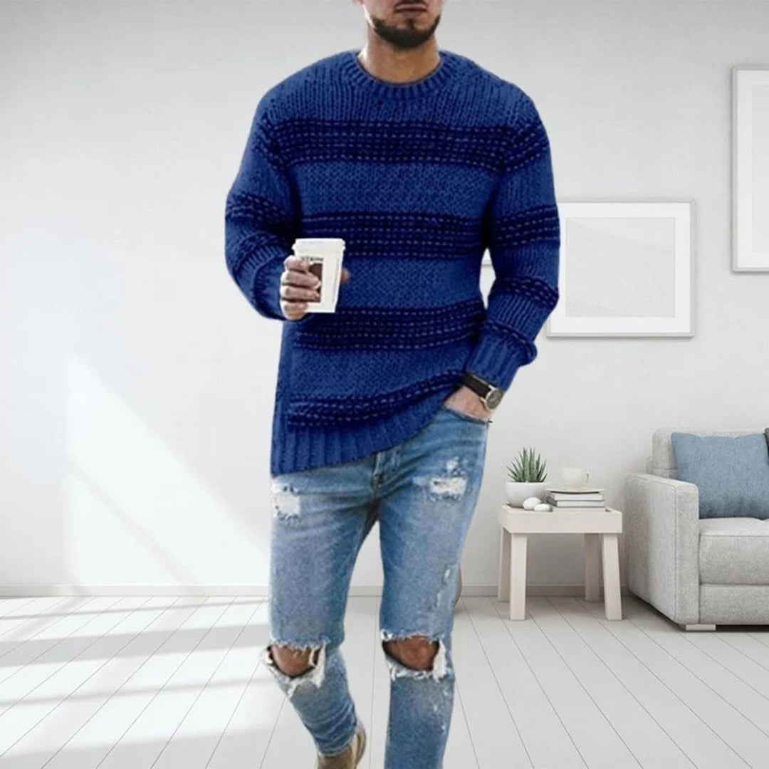 Sweter męski typu pullover | Okrągły dekolt