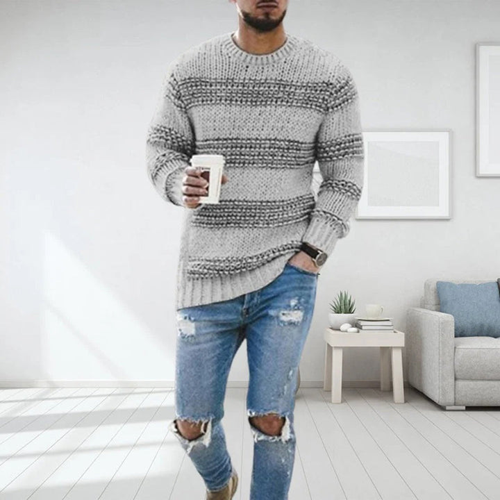 Sweter męski typu pullover | Okrągły dekolt