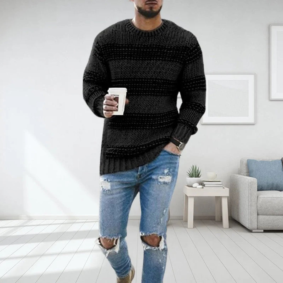 Sweter męski typu pullover | Okrągły dekolt