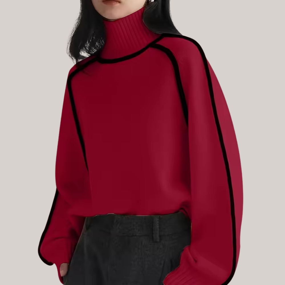 Damski sweter z golfem | Zima