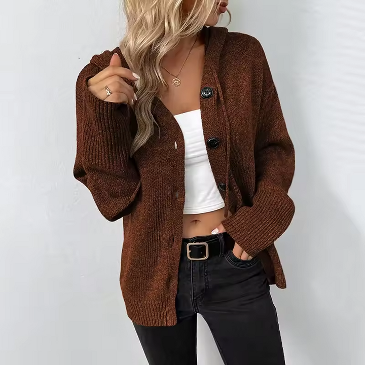 Sweter damski z kapturem