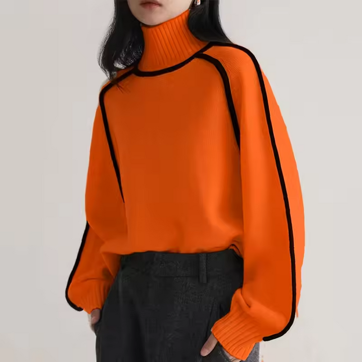 Damski sweter z golfem | Zima