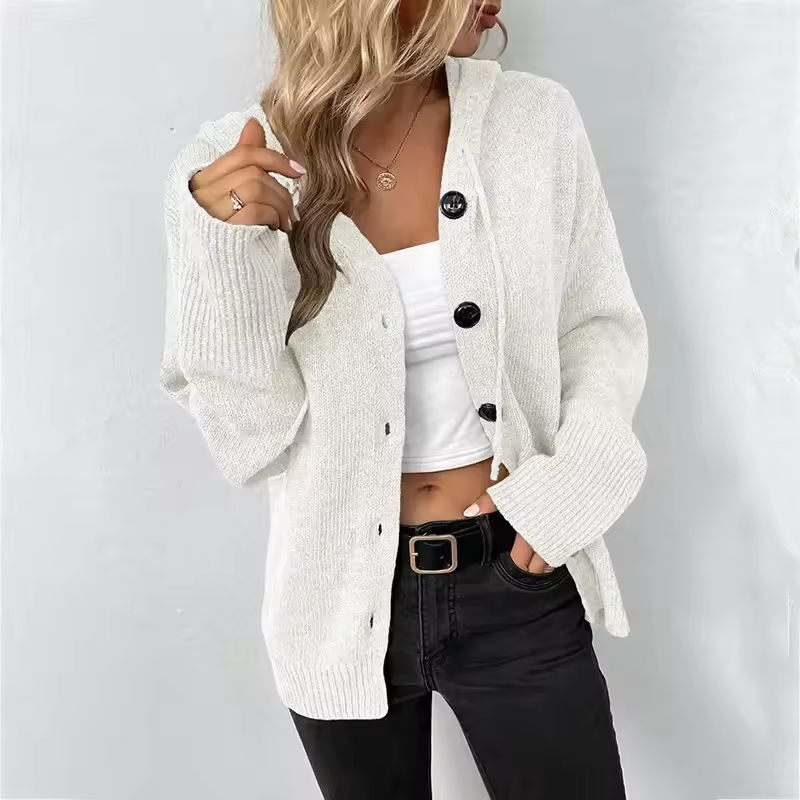 Sweter damski z kapturem