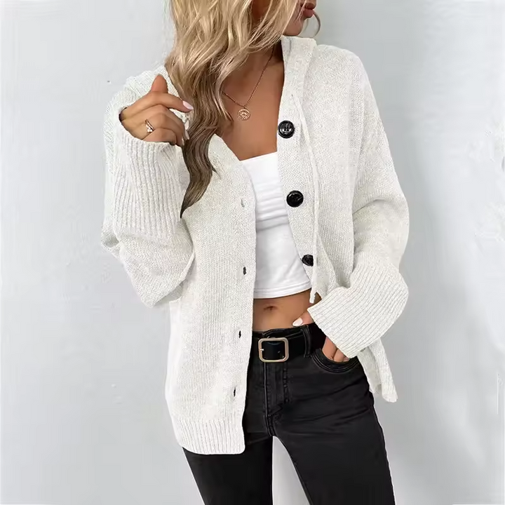 Sweter damski z kapturem