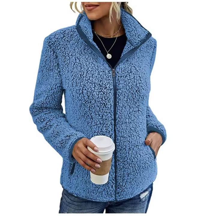 Kurtka polarowa damska zapinana na zamek