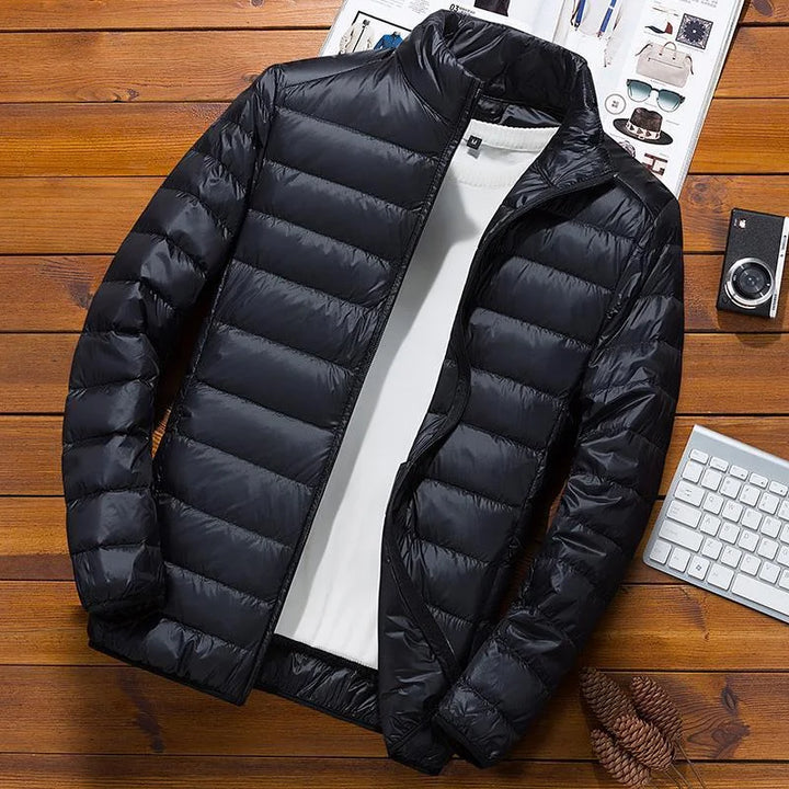 Kurtka zimowa męska z kapturem | pikowana