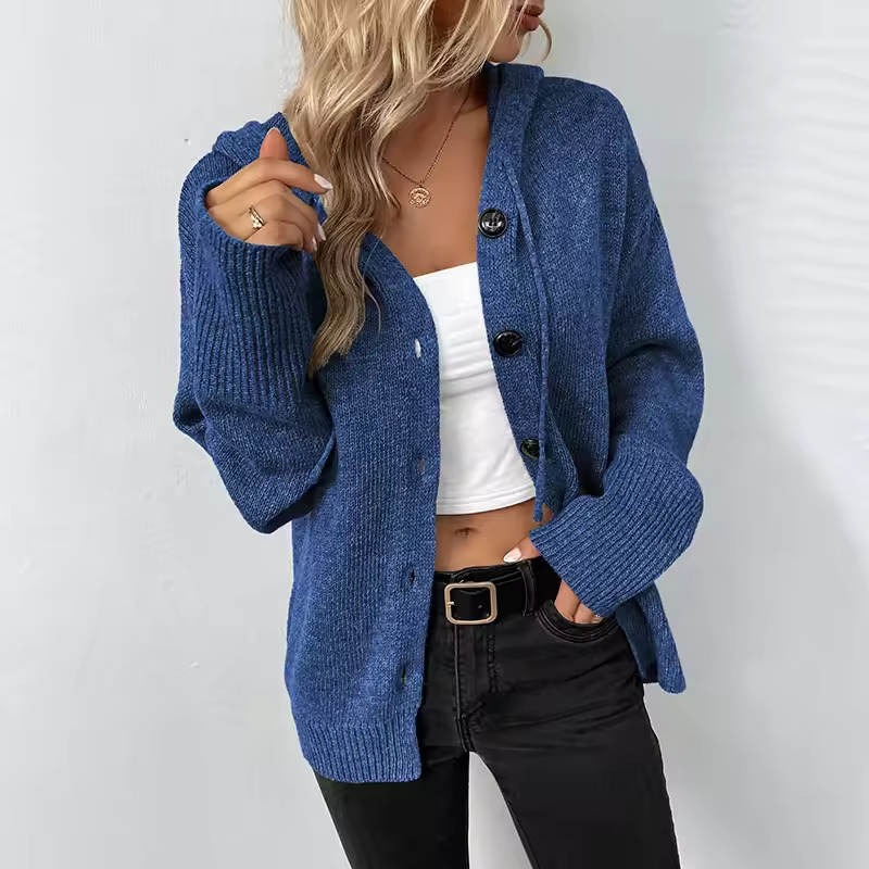 Sweter damski z kapturem
