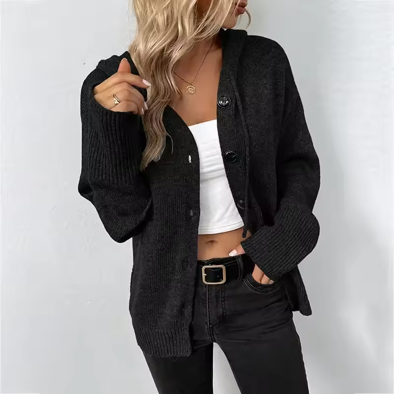 Sweter damski z kapturem