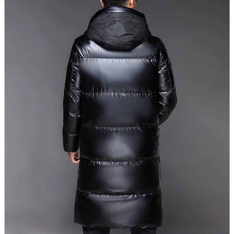 kurtka zimowa męska z kapturem | puchowa