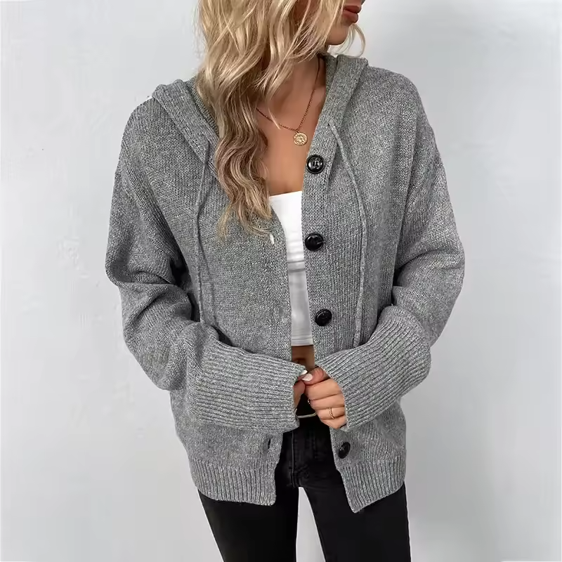 Sweter damski z kapturem