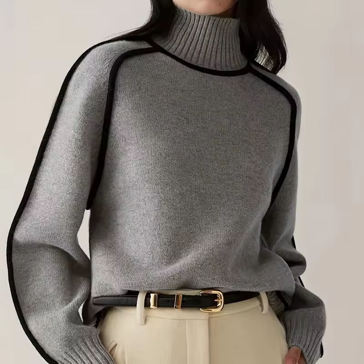 Damski sweter z golfem | Zima