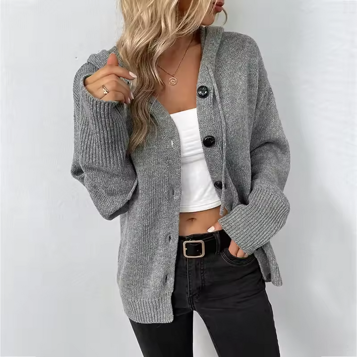 Sweter damski z kapturem