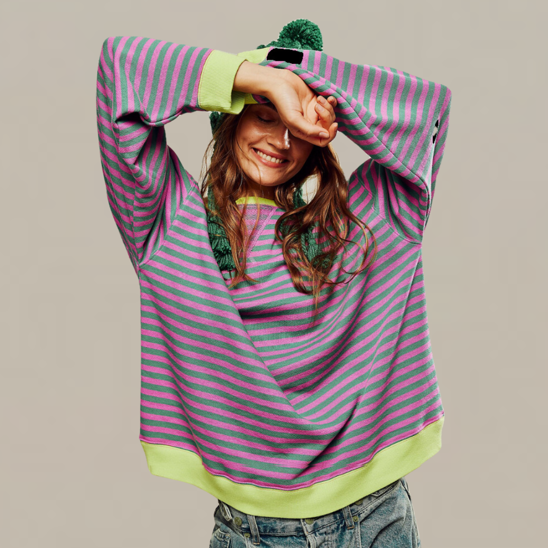 Sweter damski w paski