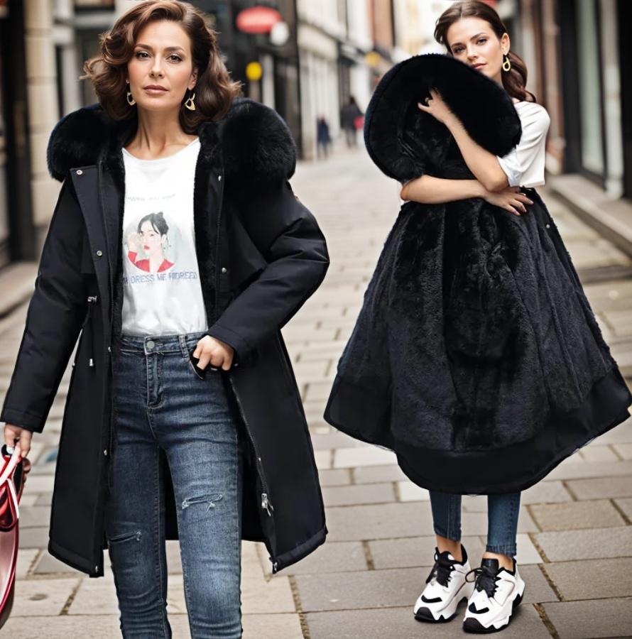 Parka zimowa damska | Z kapturem