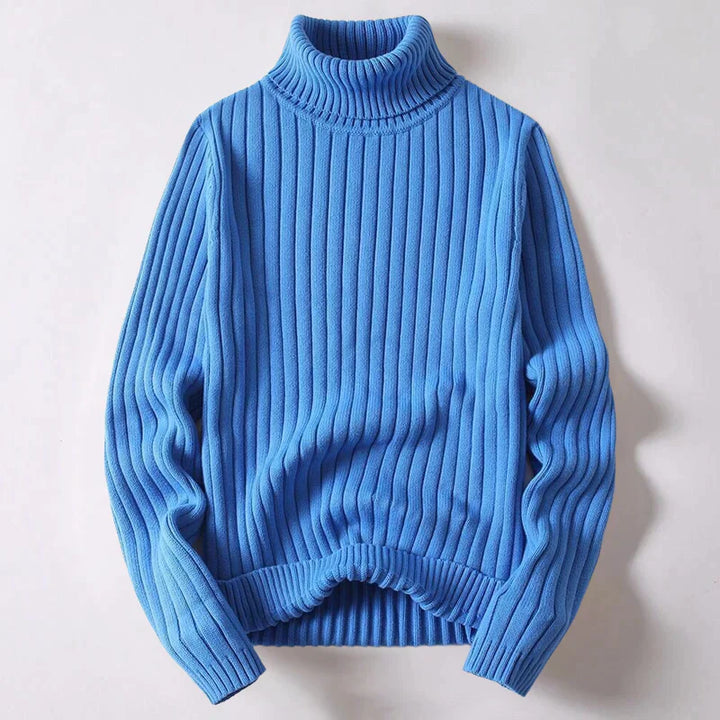 Męski sweter z wysokim kołnierzem | Wełna