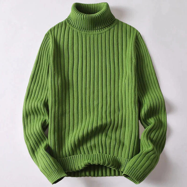 Męski sweter z wysokim kołnierzem | Wełna